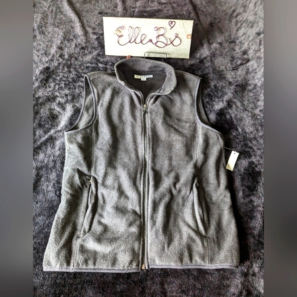 Black Fleece Vest L
